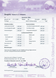 Zeugnis